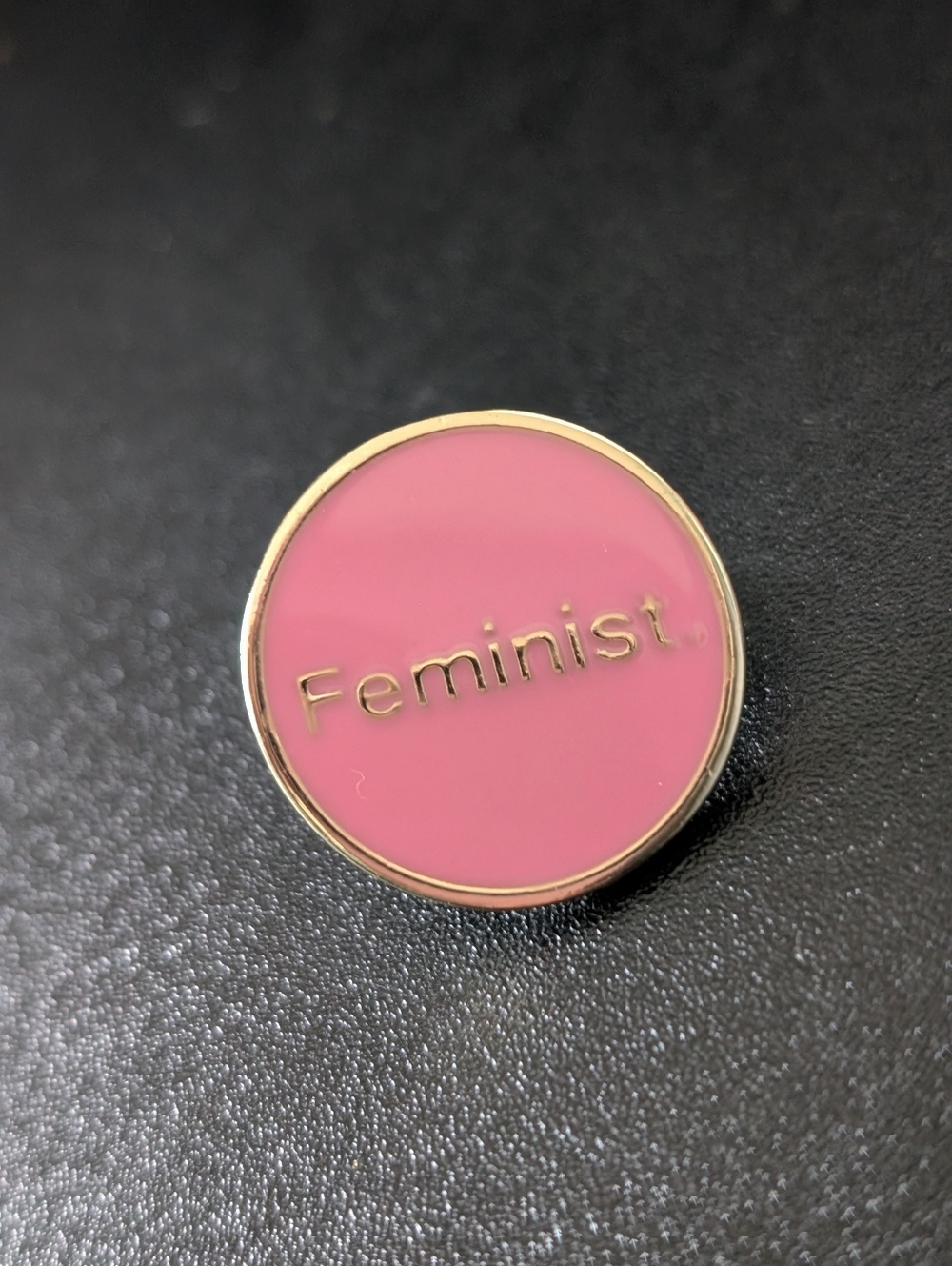 Feminist Pink Enamel Pin ✨